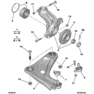 Citroen C3 2015-2021 Front Triangle Arm Ball-Joint