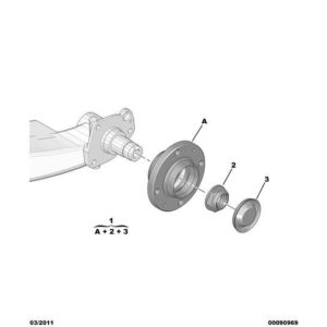 Citroen Berlingo 2006-2008 Petrol Rear Hub Bearing
