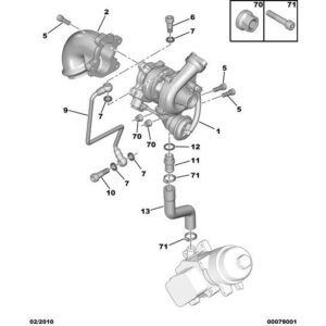 Citroen C1 2005-2009 Diesel Turbo Oil Return Pipe