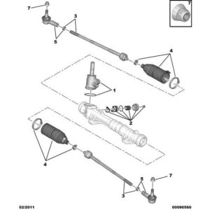 Citroen DS5 2011-2021 Petrol Steering Connection Rod Kit