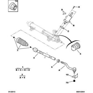 Citroen C5 2001-2004 Diesel Steering Rod Balljoint Kit