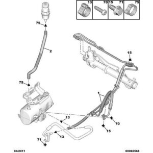 Citroen C8 2002-2008 Petrol Steering High Pressure Pipe