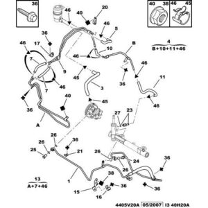 Citroen C-Crosser 2007-2012 Diesel Steering High Pressure Pipe