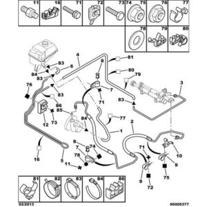 Citroen Berlingo 2008-2012 Diesel Steering Low Pressure Pipe