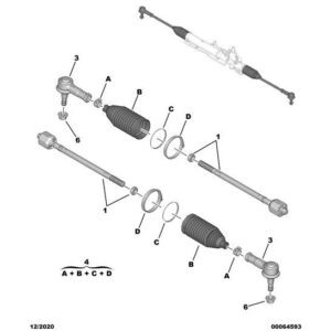 Citroen Dispatch 2007-2011 Diesel Steering Gaiter Kit