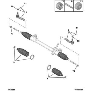 Citroen C1 2005-2009 Petrol Steering Gaiter Kit
