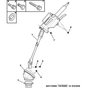 Citroen C-Crosser 2007-2012 Diesel Steering Universal Joint Screw