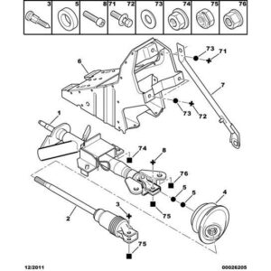 Citroen Dispatch 1994-2006 Diesel Steering Universal Joint Screw