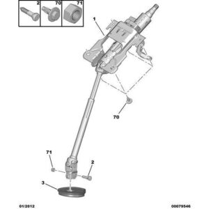 Citroen C3 2002-2005 Petrol Steering Universal Joint Screw