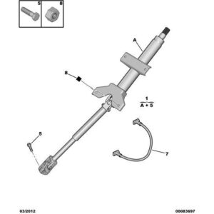 Citroen Nemo 2008-2015 Petrol Steering Adjustment Cable
