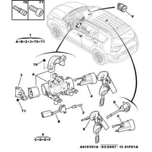 Citroen C-Crosser 2007-2012 Diesel Ignition Switch