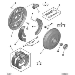 Citroen DS3 2010-2022 Petrol Brake Plate