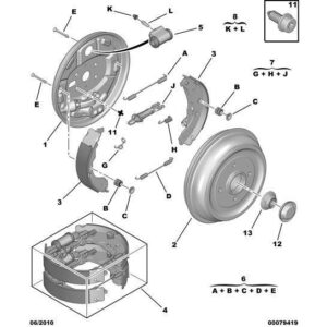 Citroen C3 2009-2013 Petrol Brake Hub And Drum