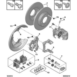 Citroen C2 2003-2007 Petrol Brake Pad Kit Rear