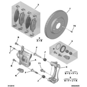 Citroen C1 2005-2009 Petrol Brake Caliper Cylinder Left