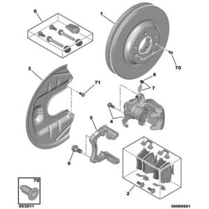 Citroen C5 2004-2008 Petrol Brake Caliper Yoke