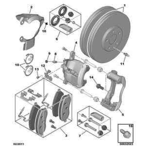 Citroen C8 2002-2008 Petrol Brake Caliper Fixing Screw