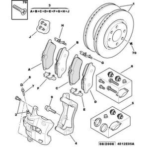 Citroen C3 Air Cross 2017-2021 Petrol Brake Caliper Fixing Screw