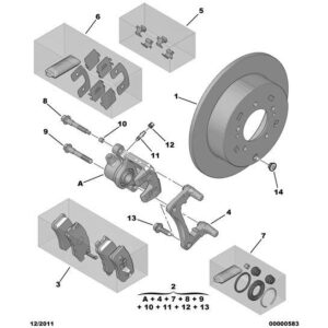 Citroen C-Crosser 2007-2012 Diesel Brake Pad Part Kit