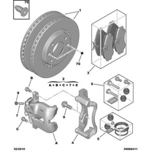 Citroen Berlingo 2006-2008 Petrol Set Brake Piston