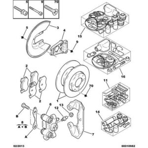 Citroen Xsara 2000-2004 Petrol Caliper Handbrake Control Kit