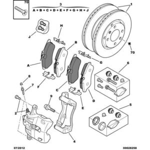 Citroen C3 2002-2005 Petrol Set Brake Piston