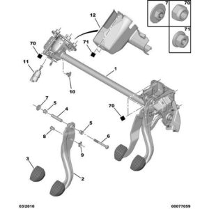 Citroen Berlingo 2012-2015 Diesel Brake Pedal