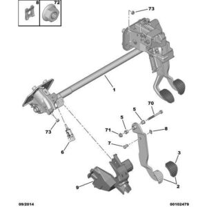 Citroen C4 2008-2010 Petrol Brake Pedal