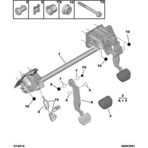 Citroen C4 2008-2010 Diesel Brake Pedal