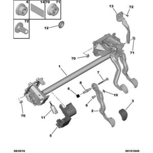 Citroen C4 Catcus 2014-2018 Petrol Brake Pedal