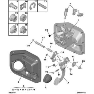 Citroen Dispatch 2007-2011 Diesel Brake Pedal