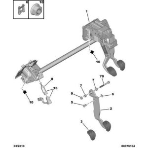Citroen C4 2008-2010 Petrol Brake Pedal Securing Clip