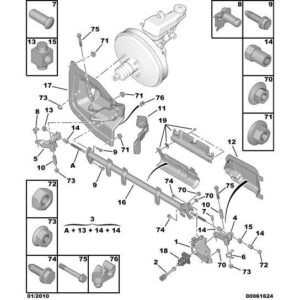 Citroen Dispatch 2007-2011 Diesel Brake Pedal Return