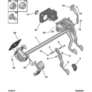 Citroen C3 2009-2013 Petrol Pedal Bracket Tie Rod