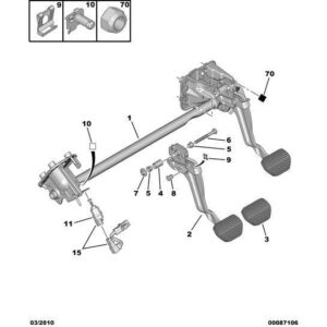 Citroen C4 2008-2010 Strap Stop Switch Kit