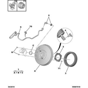 Citroen Berlingo 2008-2012 Petrol Brake Amplifier