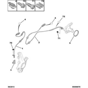 Citroen C4 Catcus 2014-2018 Petrol Wheel Abs Sensor