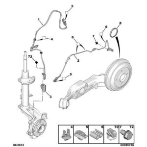 Citroen C2 2003-2007 Petrol Wheel Abs Sensor