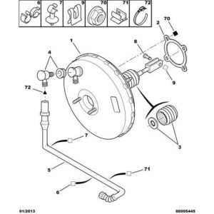 Citroen Berlingo 2008-2012 Diesel Brake Vacuum Hose