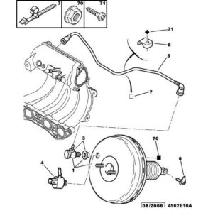 Citroen C3 2002-2005 Petrol Brake Vacuum Hose