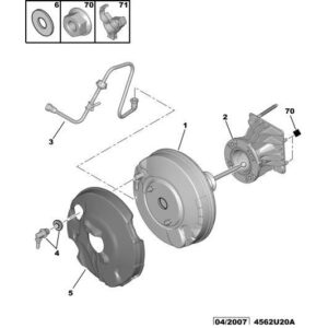 Citroen C5 2008-2021 Diesel Brake Vacuum Hose