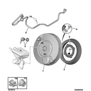 Citroen Berlingo 2008-2012 Petrol Brake Vacuum Hose