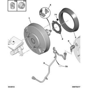 Citroen Berlingo 2012-2015 Diesel Brake Vacuum Hose