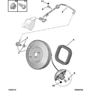 Citroen C2 2007-2009 Petrol Brake Vacuum Hose
