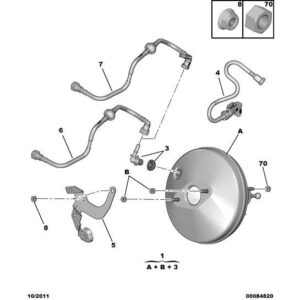 Citroen C3 2009-2013 Petrol Brake Vacuum Hose