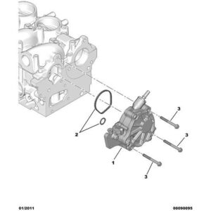 Citroen C-Crosser 2007-2012 Diesel Vacuum Pump Gasket Assy