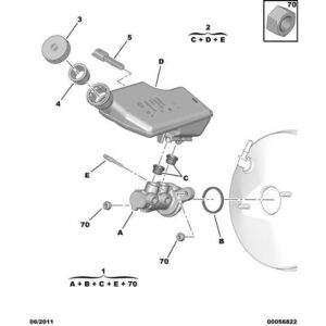 Citroen C4 Catcus 2014-2018 Petrol Brake Master Cylinder