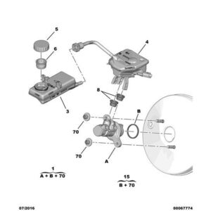 Citroen C4 2008-2010 Petrol Brake Master Cylinder