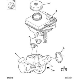 Citroen C1 2005-2009 Brake Master Cylinder