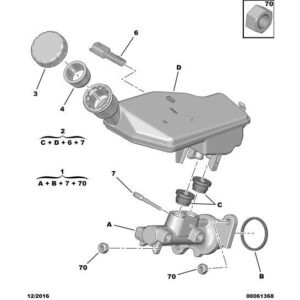 Citroen C3 2005-2009 Petrol Brake Master Cylinder